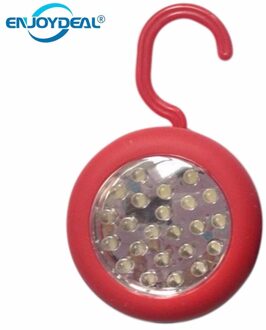 Magneet Opknoping Lamp Mini Pocket Draagbare Heldere 24LED Ronde Werk Inspectie Licht Outdoor Camping Zaklamp Zaklamp Magnetische Haak rood