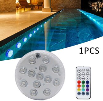 Magneet Zuignap Functie Zwembad Decor Lamp Rgb 13LED Dompelpompen Licht Waterdichte Outdoor Onderwater Night Lamp 1stk
