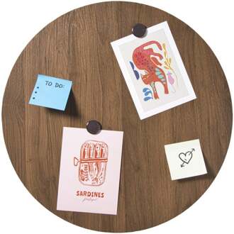 Magneetbord groot - bruin - ø50 cm