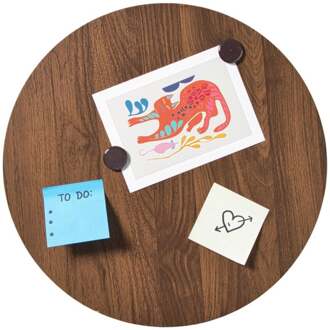 Magneetbord klein - bruin - ø40 cm