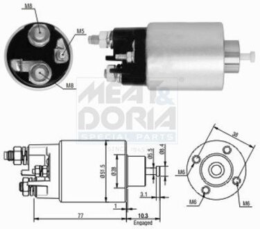 Magneetschakelaar, startmotor 46058