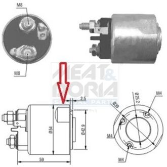 Magneetschakelaar, startmotor 46086