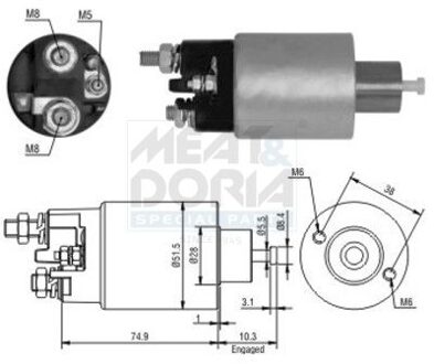 Magneetschakelaar, startmotor 46099