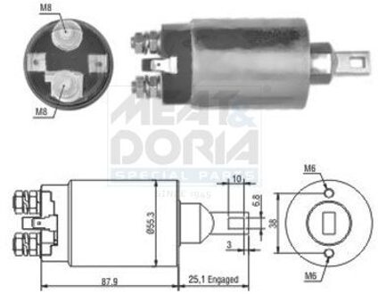 Magneetschakelaar, startmotor 46143
