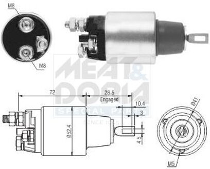 Magneetschakelaar, startmotor 46286