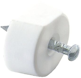 Magneetsnapper Rond - Wit Kunststof/metaal - 14 Mm - 2 Stuks