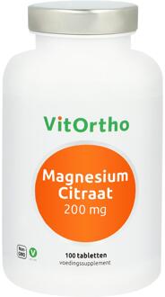 Magnesium Citraat 200 mg - 100 tabletten - Mineralen - Voedingssupplement