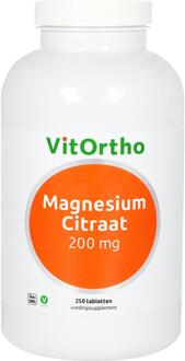 Magnesium Citraat 200 mg - 250 tabletten - Mineralen - Voedingssupplement