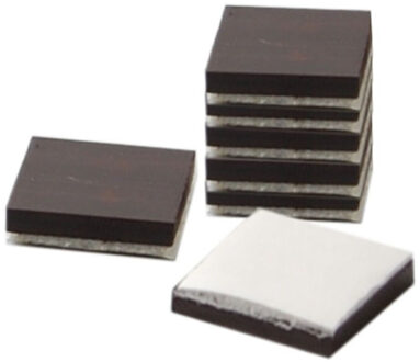 Magneten - 12x st - met plakstrip - zwart - 2 x 2 cm - vierkant - koelkast/whiteboard