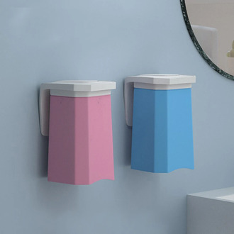 Magnetic Absorption Type Toothbrush Cup Brushing Cup Household Gargle Cup Lovers Cup Shelf Hole free Toilet Hanging Upside Down