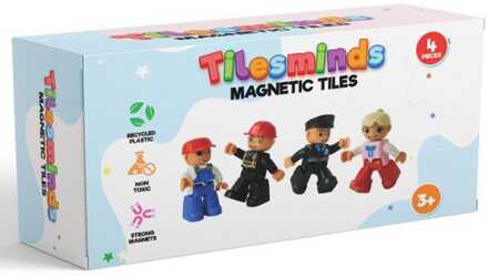 Magnetic Tiles 4 poppetjes set - Magnetische Tegels