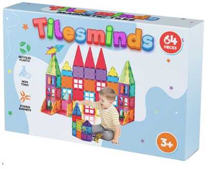 Magnetic Tiles 64 Stuks - Magnetische Tegels