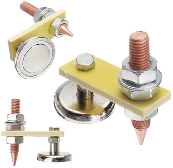 Magnetic Welding Support Holder With Copper Tail Welding Magnetic Head Safety Wire Ground Clamp Welding Equipment Solder Tool