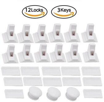 Magnetisch kinderslot Kinderbescherming Babyveiligheidsslot Ladekast Kastdeurslot Limiter Kinderveiligheidssloten GRIJS