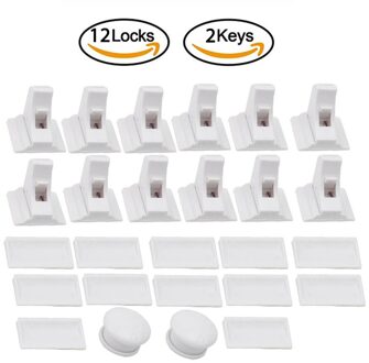 Magnetisch kinderslot Kinderbescherming Babyveiligheidsslot Ladekast Kastdeurslot Limiter Kinderveiligheidssloten Rood