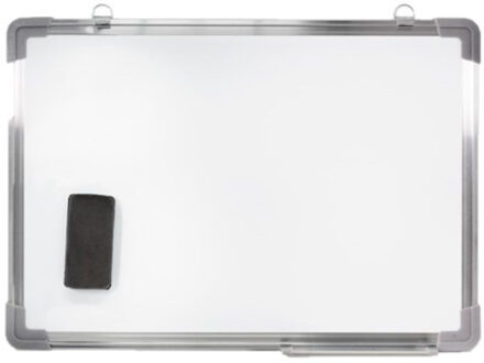 Magnetisch whiteboard met pennengoot en wisser 70 x 50 cm