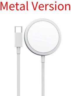 Magnetische 15W Draadloze Oplader Voor Iphone 12/12 Mini/12 Pro/12 Pro Max Snelle Draadloze Opladen Telefoon oplader Voor Samsung S9 Xiaomi Metal Version
