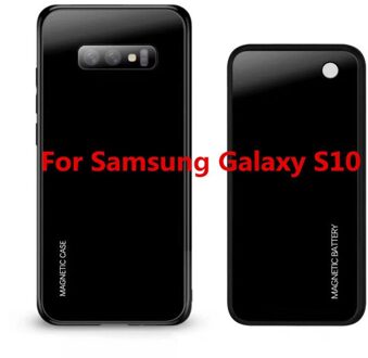 Magnetische Acculader Gevallen Voor Samsung Galaxy S10 Batterij Case 5000Mah Draadloze Opladen Externe Batterij Powerbank Cover zwart