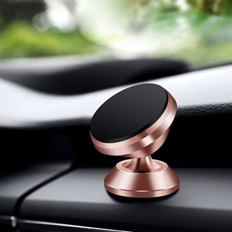 Magnetische Auto Mount Auto Telefoon Houder Stand Dashboard Voor Android Iphone Samsung Voor Mobiele Telefoon roos goud