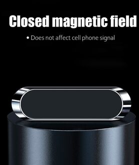 Magnetische Auto Telefoon Houder Mini Strip Vorm Stand Universal Voor Iphone Samsung Xiaomi Zink Muur Magneet Muur Gps Beugel Zilver