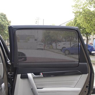 Magnetische Auto Zonnescherm Uv-bescherming Auto Gordijn Auto Window Zonnescherm Side Window Mesh Zonneklep Zomer Bescherming Glasfolie back plein