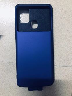 Magnetische Batterij Case Voor Samsung Galaxy A21S Smart Telefoon Batterij Lader Case Power Bank Voor Galaxy A21S Batterij Case blauw