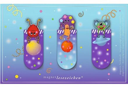 Magnetische boekenlegger monster, set van 3