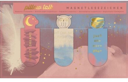 Magnetische boekenlegger pillow talk set à 3 stuk