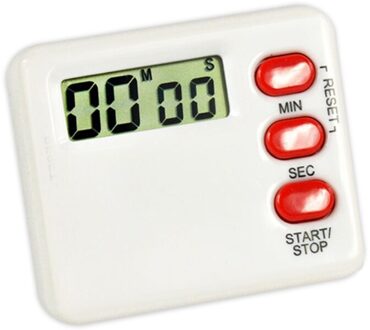 Magnetische Breed LCD Digitale Kookwekker met Sterke Alarm Digitale Koken Tijd Herinnering Count Up Padding Klok voor 24 Uur wit