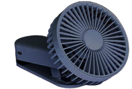Magnetische Clip Op Fan Usb Desk Fan Voor Kinderwagen Wieg Bureau Top Autostoel Winkelwagen Loopband Home Office marine blauw