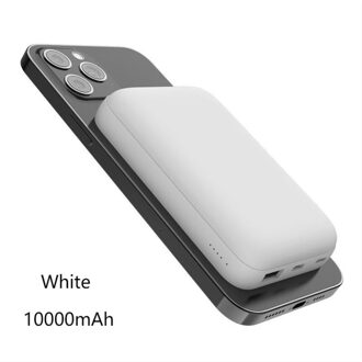 Magnetische Draadloze Oplader Power Bank10000mAh QC3.0 22.5W Externe Extra Batterij Voor Iphone 12 Xiaomi Magsafing Power Bank White10000mAh