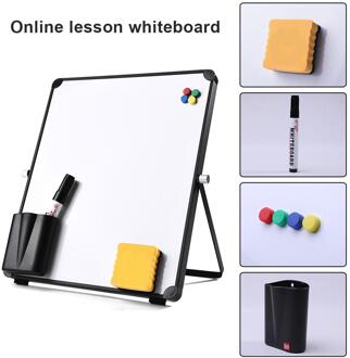 Magnetische Droge Wissen White Board Set Aluminium Opvouwbaar Duurzaam Whiteboard Voor Kinderen Online Lessen Kantoor