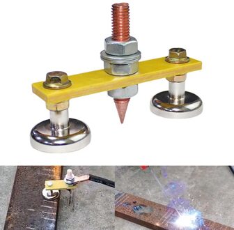 Magnetische Dubbele Hoofd Lassen Grond Klem Kleine Magnetische Lassen Clamp Ground Houder Elektromagnetische Lassen Accessoires