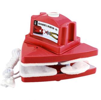Magnetische Dubbele Side Klasse Reinigingsborstel Hoogbouw Venster Scherm Dust Remover Met Pols Touw Handig En Veilig te Gebruiken Rood