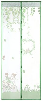 Magnetische Fly Bug Anti Insect Mosquito Screen Clear Mesh Zelf-Gesloten Zacht Garen Deur Tule Voor Gordijn Balkon Kantoren groen