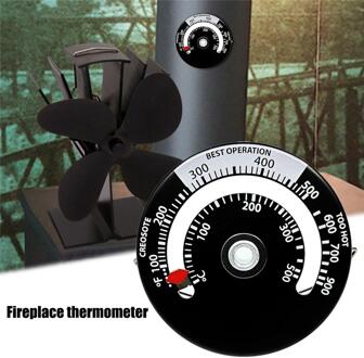 Magnetische Fornuis Thermometer Warmte Aangedreven Voor Hout Log Brandende Kachel Haard Brander Fan Thermometer Met Grote LED Display