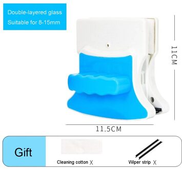 Magnetische Glas Borstel Double Side Glas Borstel Voor Window Cleaning Huishoudelijke Reiniging Tool Magnetische Window Cleaner Glas 8-15mm