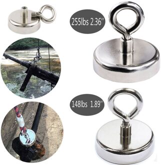 Magnetische Haken Super Sterke Haak Holder Tool 120Kg Zuig Home Decor Huis Levert zilver