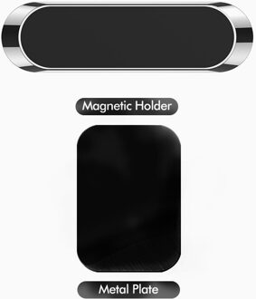 Magnetische Houder Voor Mobiele Telefoon Mini Auto Telefoon Houder Voor Iphone Muur Metalen Telefoon Stand Gps Magneet Telefoon Auto mount Sliver