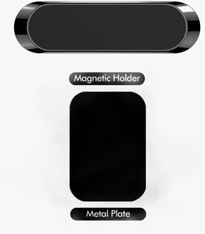 Magnetische Houder Voor Mobiele Telefoon Mini Auto Telefoon Houder Voor Iphone Muur Metalen Telefoon Stand Gps Magneet Telefoon Auto mount zwart