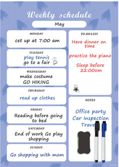 Magnetische Kids Kalender Dagelijks Leren Schema Verantwoordelijkheid Grafiek Maandelijkse Planner Droog Veeg Kinderen Schrijven Tekening Message Board 3042JHB031CC00