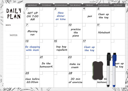 Magnetische Kids Kalender Dagelijks Leren Schema Verantwoordelijkheid Grafiek Maandelijkse Planner Droog Veeg Kinderen Schrijven Tekening Message Board 4230JHB028CC00