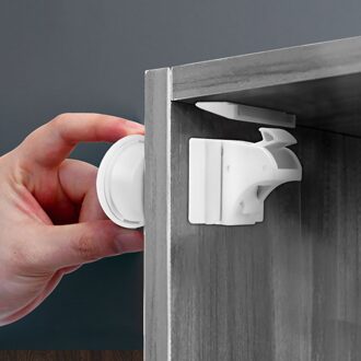 Magnetische Kinderen Veiligheid Kast Lade Deur Sloten Onzichtbare Kids Bescherming Beveiliging Sloten 4 Sloten Met 1 Sleutel Babyverzorging