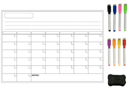 Magnetische Koelkast Krijtbord, Wekelijkse Menu, Maaltijd Planner, Boodschappen Lijst, Board, Voor Keuken Koelkast wit