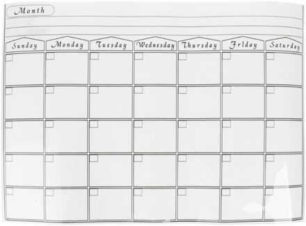 Magnetische Koelkast Muur Art Sticker Kalender Maandelijkse Wekelijkse Planner White Board Wissen Voor Keuken 42x30 cm Maandelijkse Plan