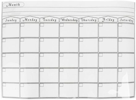 Magnetische Koelkast Muur Art Sticker Kalender Maandelijkse Wekelijkse Planner White Board Wissen Voor Keuken 42x30 cm Maandelijkse Plan