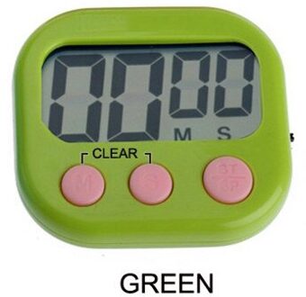 Magnetische Lcd Digital Kitchen Countdown Timer Alarm Met Stand Wit Kookwekker Praktische Koken Timer Wekker groen