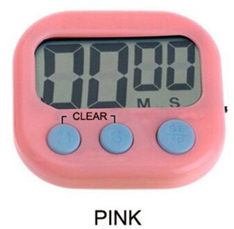 Magnetische Lcd Digital Kitchen Countdown Timer Alarm Met Stand Wit Kookwekker Praktische Koken Timer Wekker roze
