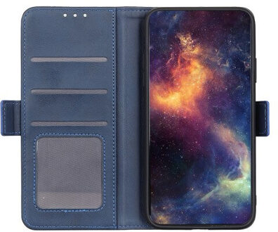 Magnetische Leren Wallet case Galaxy S20 blauw