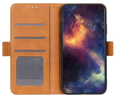 Magnetische Leren Wallet case Galaxy S20 Ultra tan